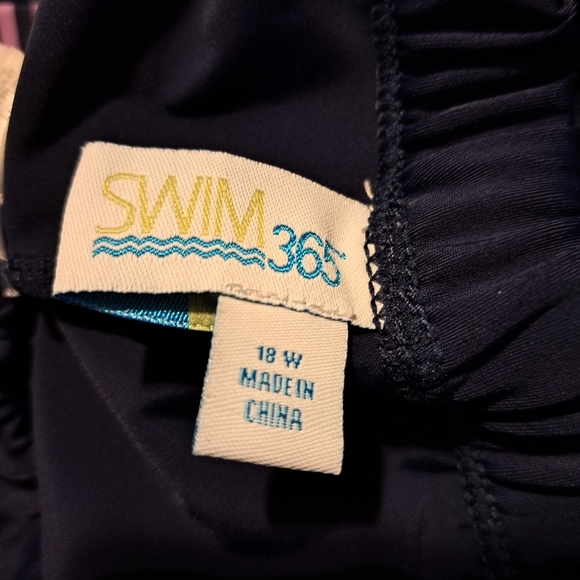 Swim 365 women's size 18W skirted blue swim bottoms, EUC - Picture 4 of 4